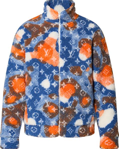 lv sherpa jacket orange blue